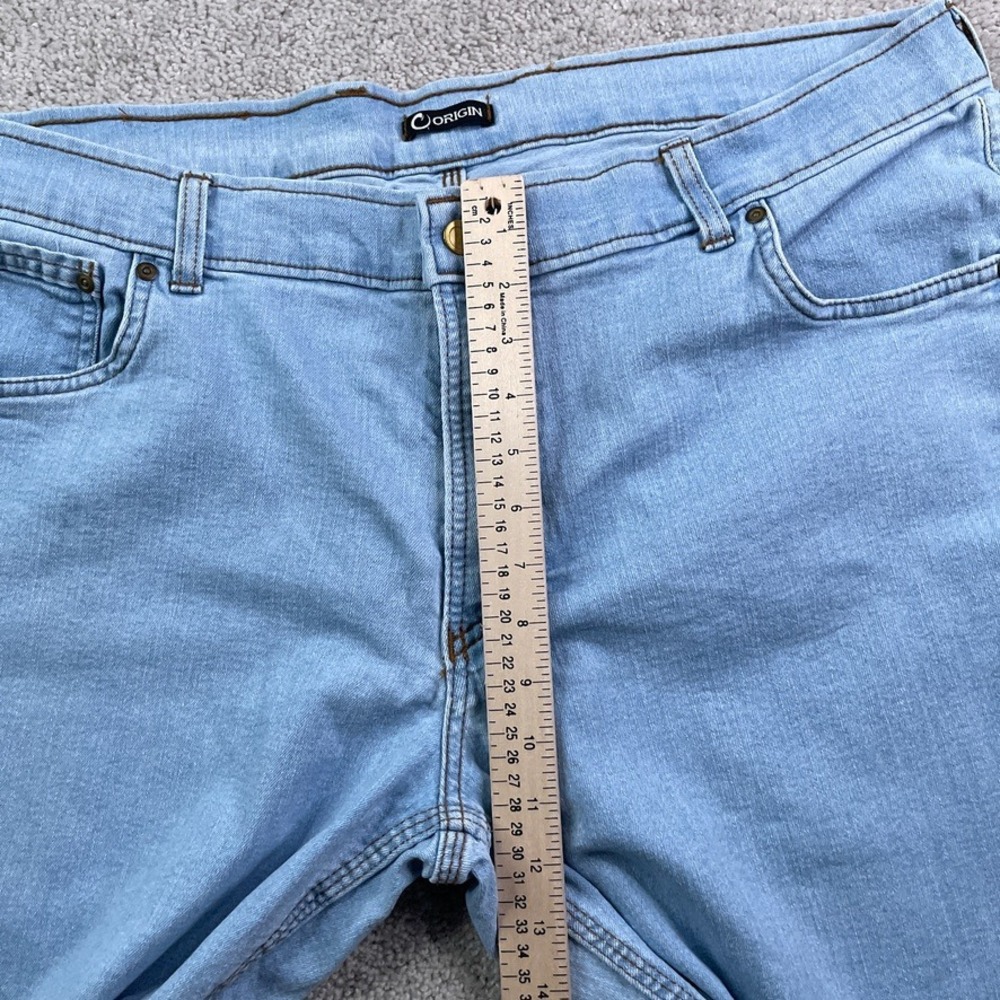 Origin Jeans Mens 38x32 Blue Delta Flex Relaxed Fit Light Wash Stretch Denim USA - Picture 6 of 15